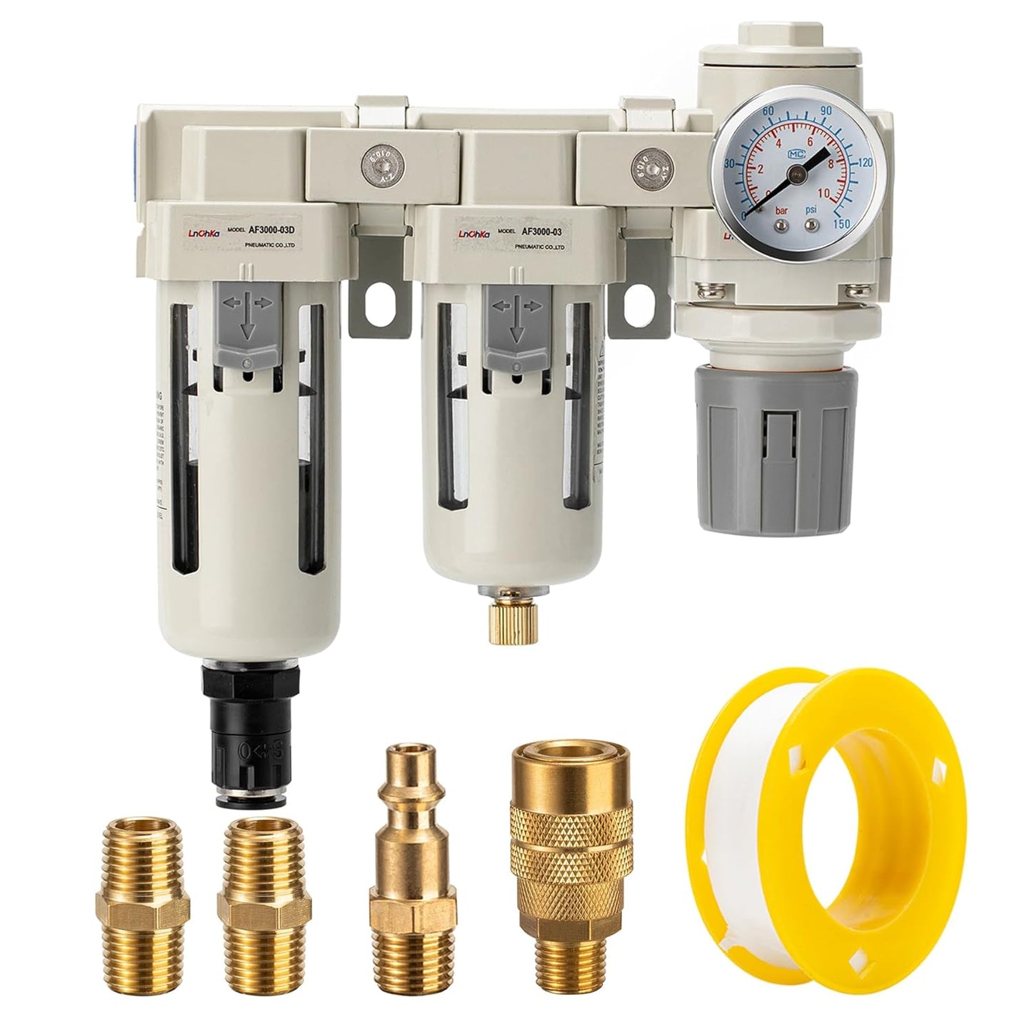 Air Filter Dryer with Auto Drain and Pressure Regulator Features