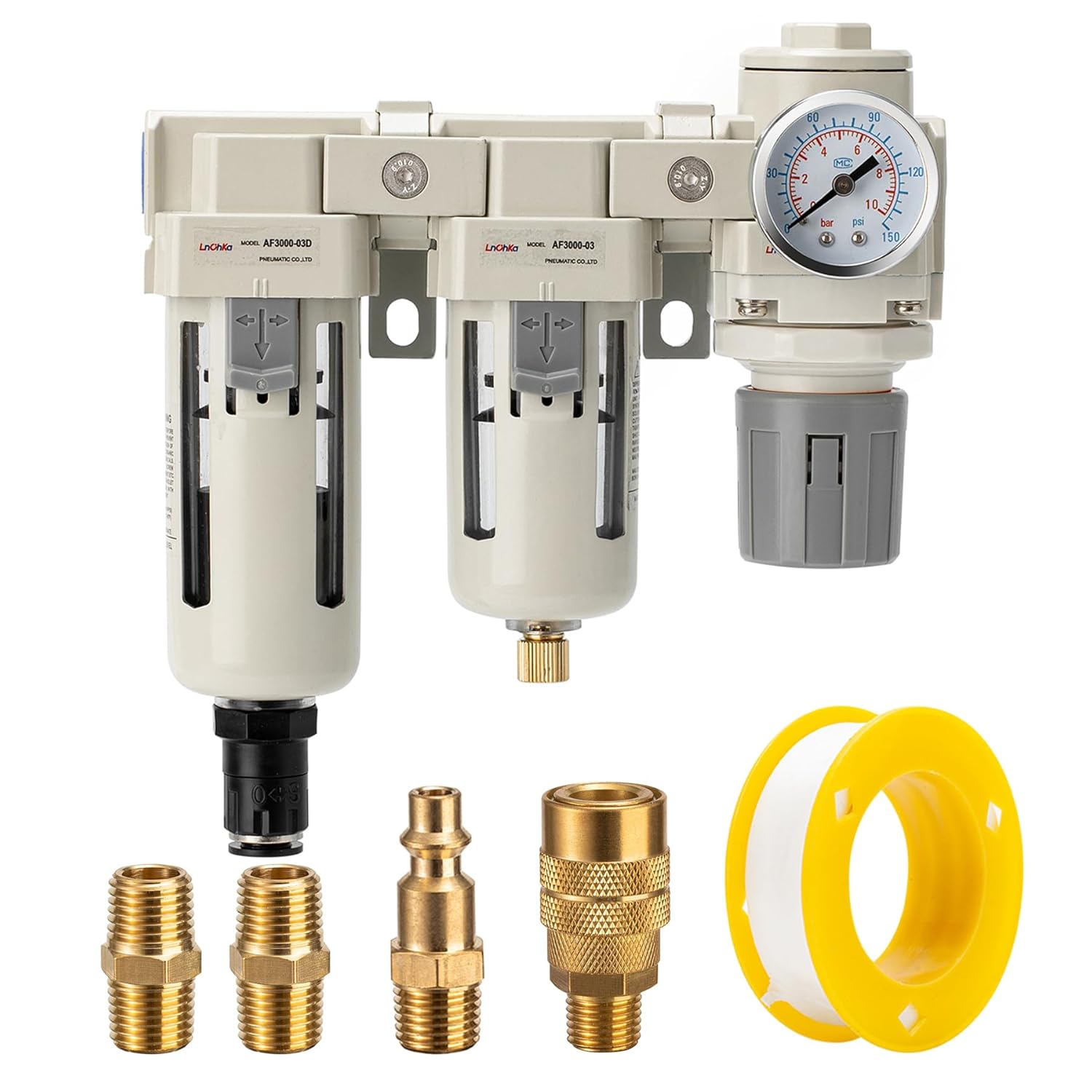 Air Filter Dryer with Auto Drain and Pressure Regulator Features
