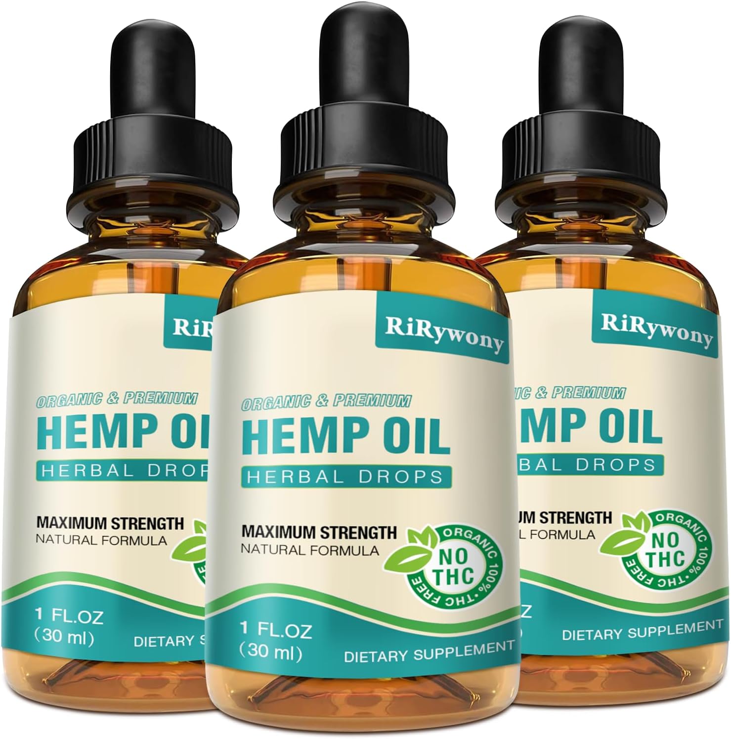 Hemp Oil High Potency - Maximum Strength Organic Drops for Relax