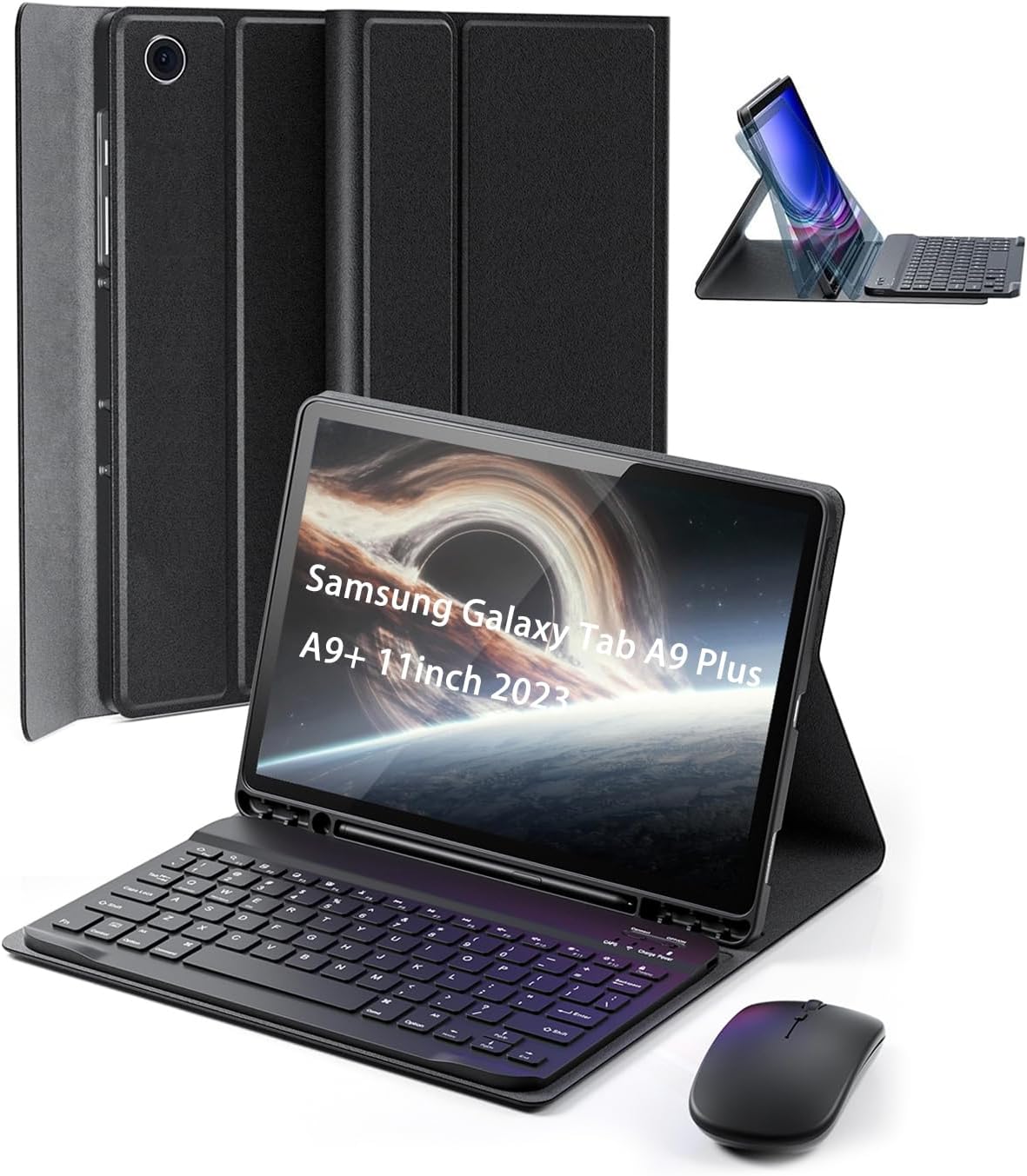 TUNKARMOR Case Keyboard for Samsung Galaxy Tab A9 Plus 11in