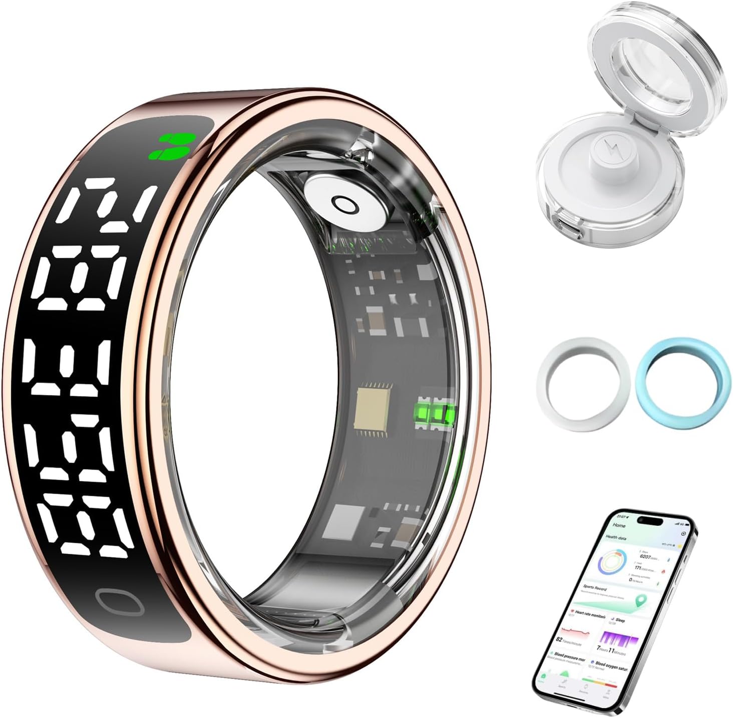 Smart Health Ring Fitness Tracker for iOS & Android Users