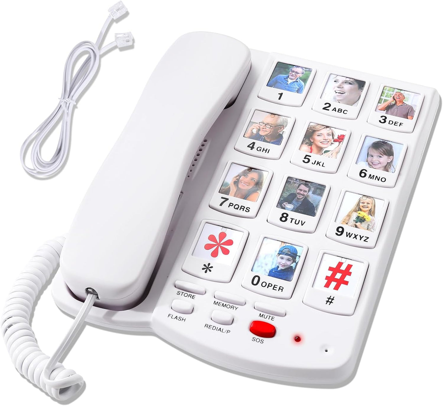 Big Button Phones for Seniors with 110dB Ringer for Easy Dialing