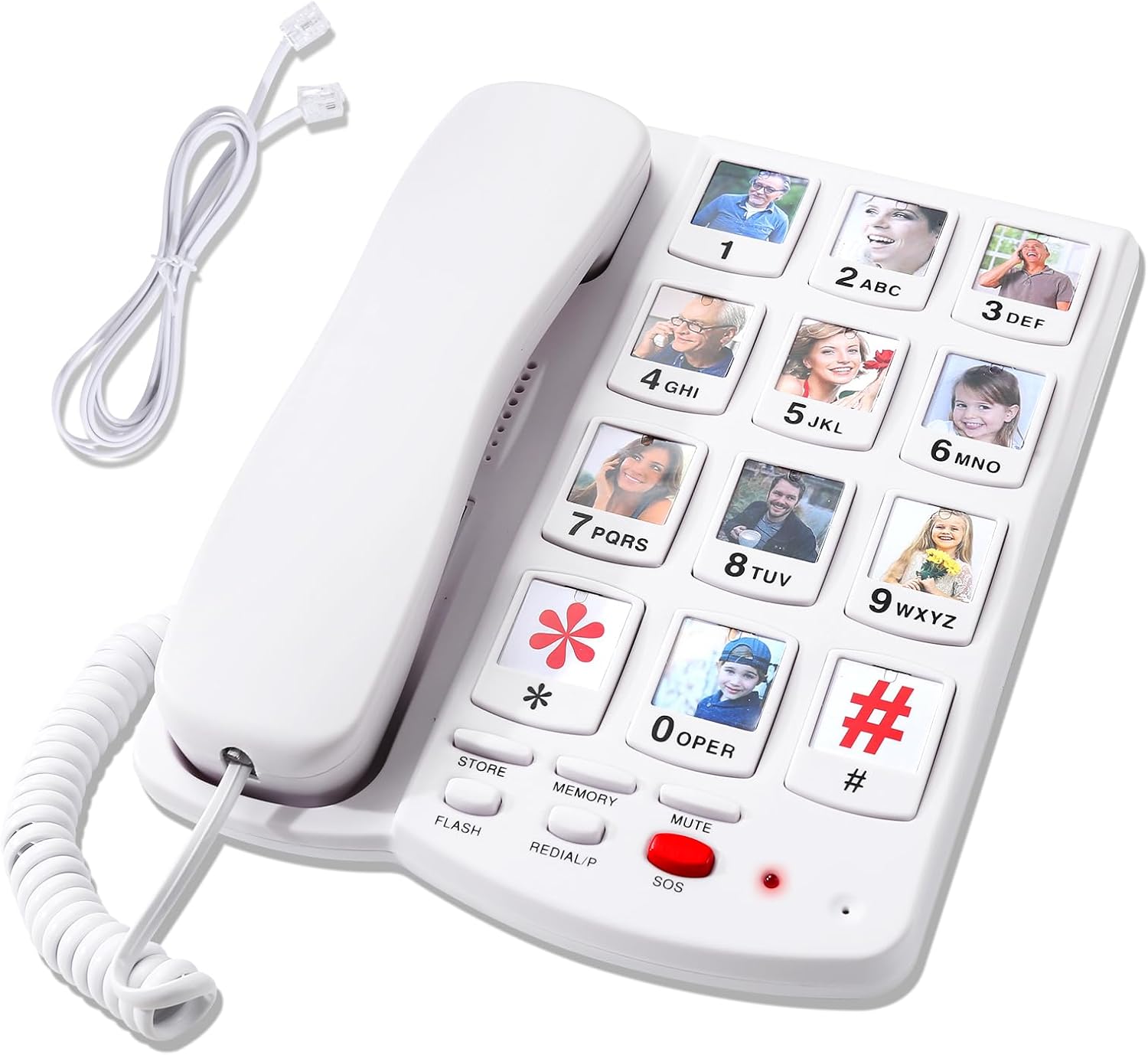 Big Button Phones for Seniors with 110dB Ringer for Easy Dialing