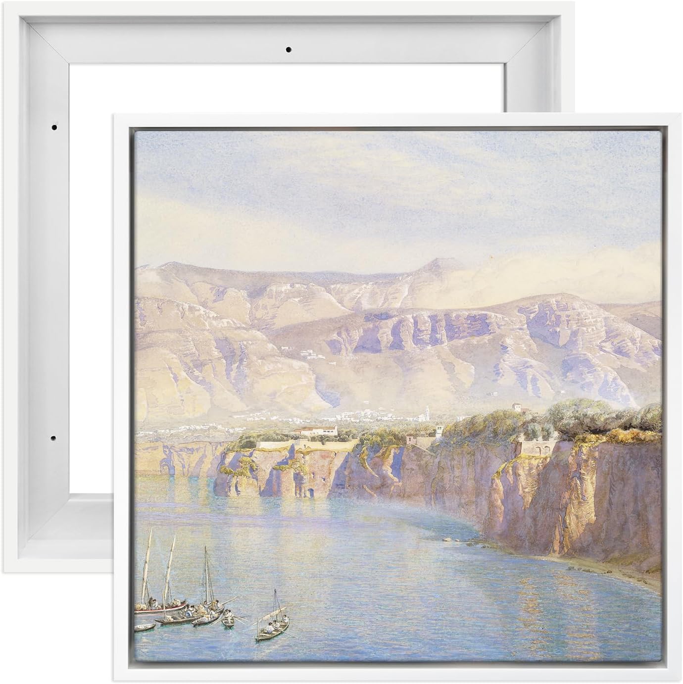 12x12 Floater Frame for Canvas Painting, 2 Pack White Frames