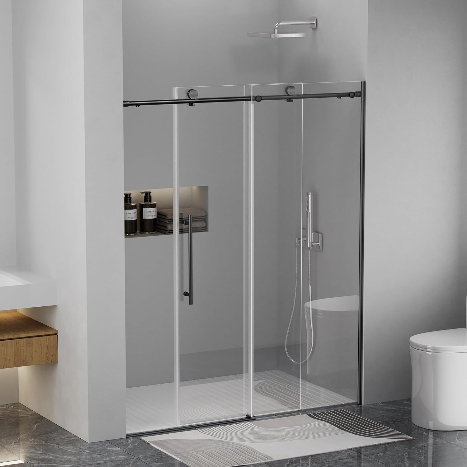 Frameless Sliding Shower Door 56-60 in W x 75 in H for Your Bathroom