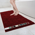 Red XL Chenille Bathroom Rug 59ft x 35ft - Quick Dry, Super Absorbent