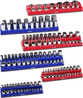 Magnetic Socket Organizer Set 6PCS - Holds 143 Sockets, Color Coded