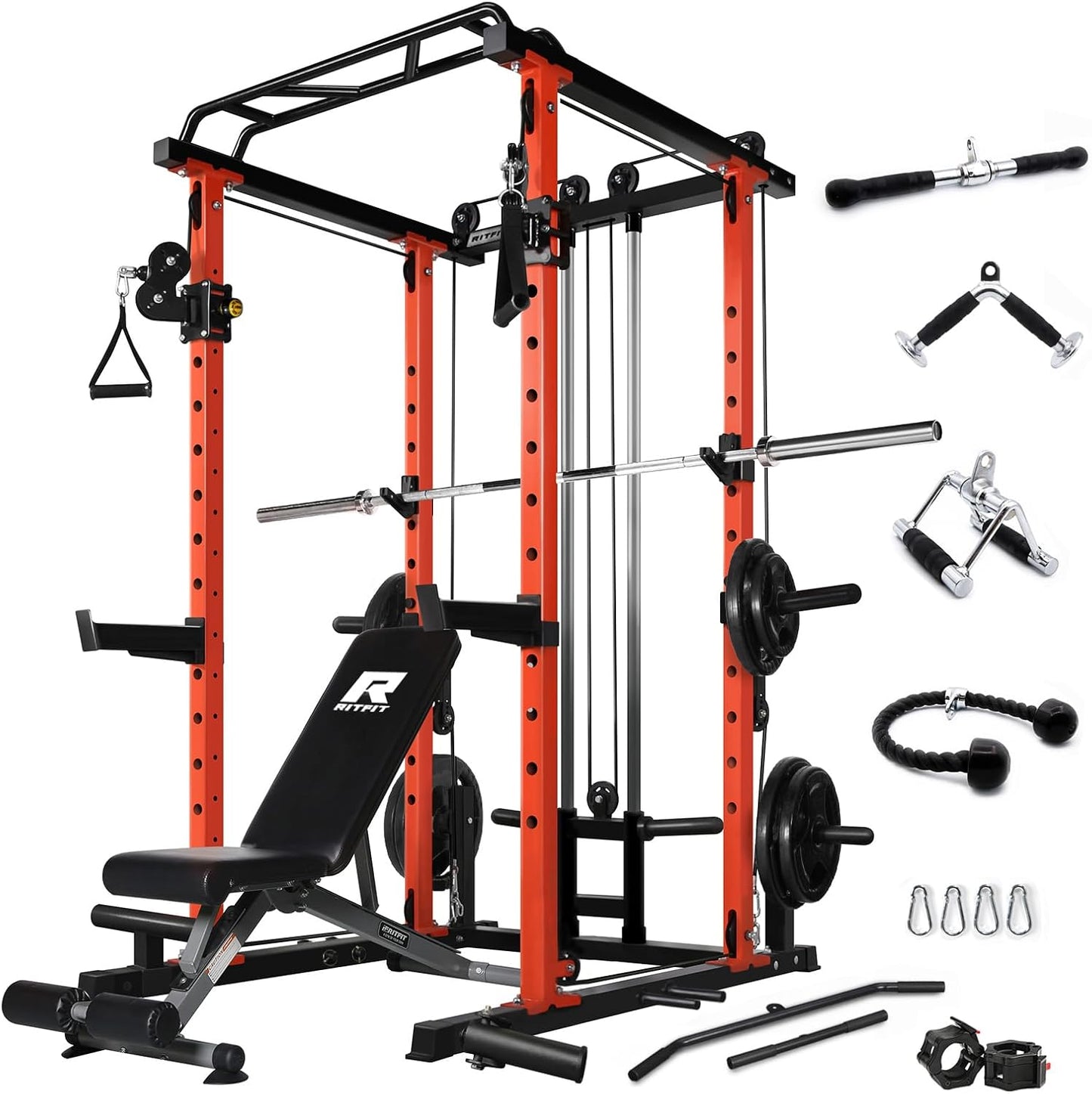 RitFit Power Cage: 1000LB Squat Rack for Home Gym