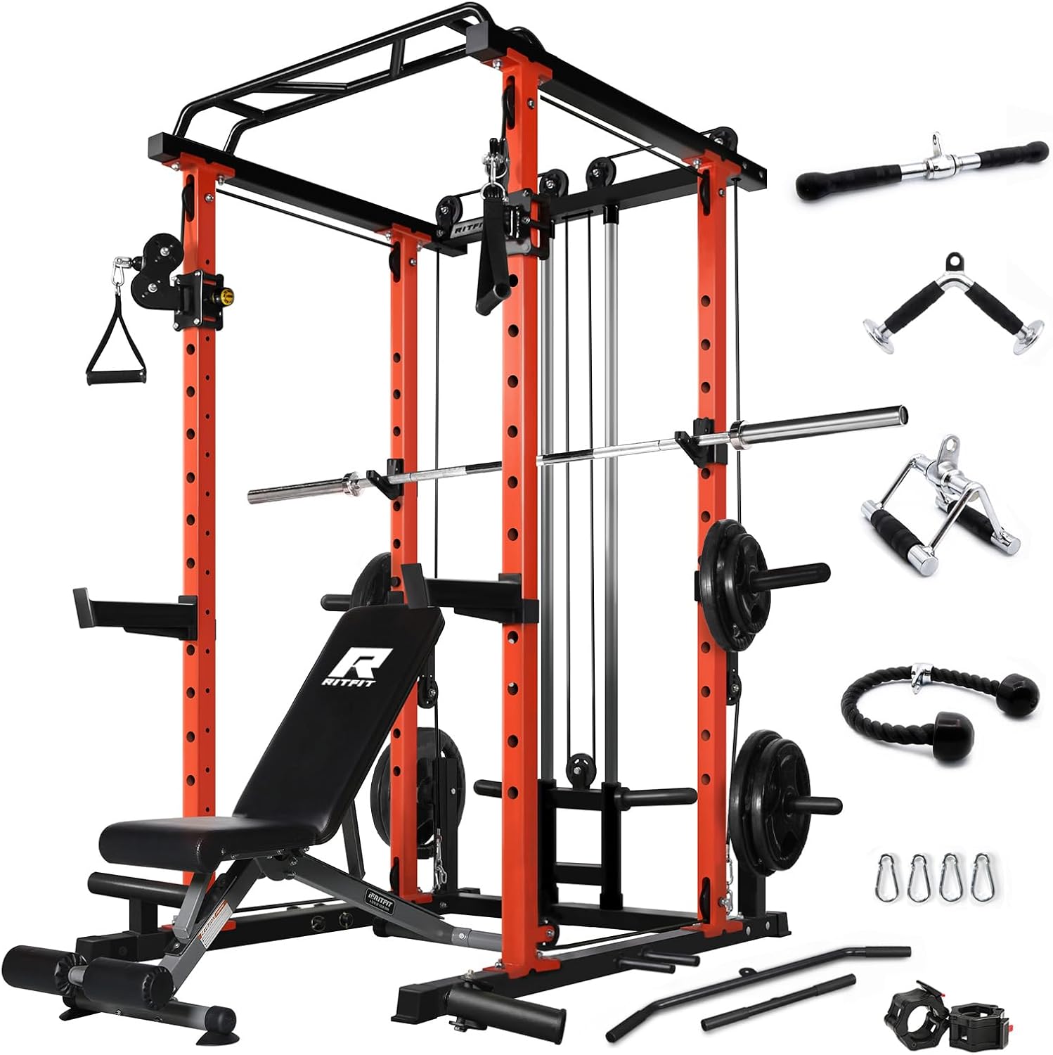 RitFit Power Cage: 1000LB Squat Rack for Home Gym