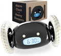 CLOCKY Extra Loud Alarm Clock on Wheels (Black) - Runs Away to Wake