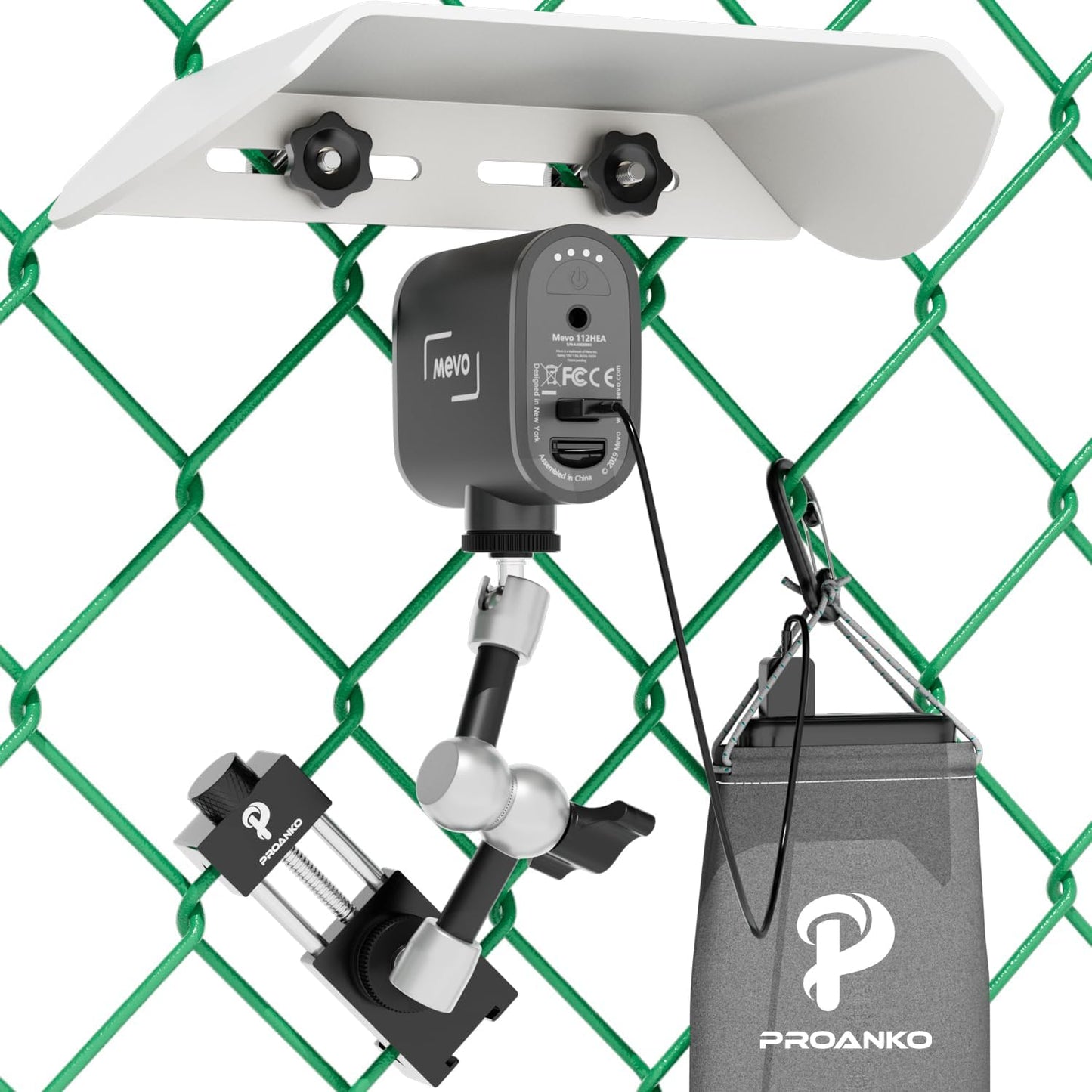 Fence Mount for Mevo Start and GoPro - Durable and Portable Kit