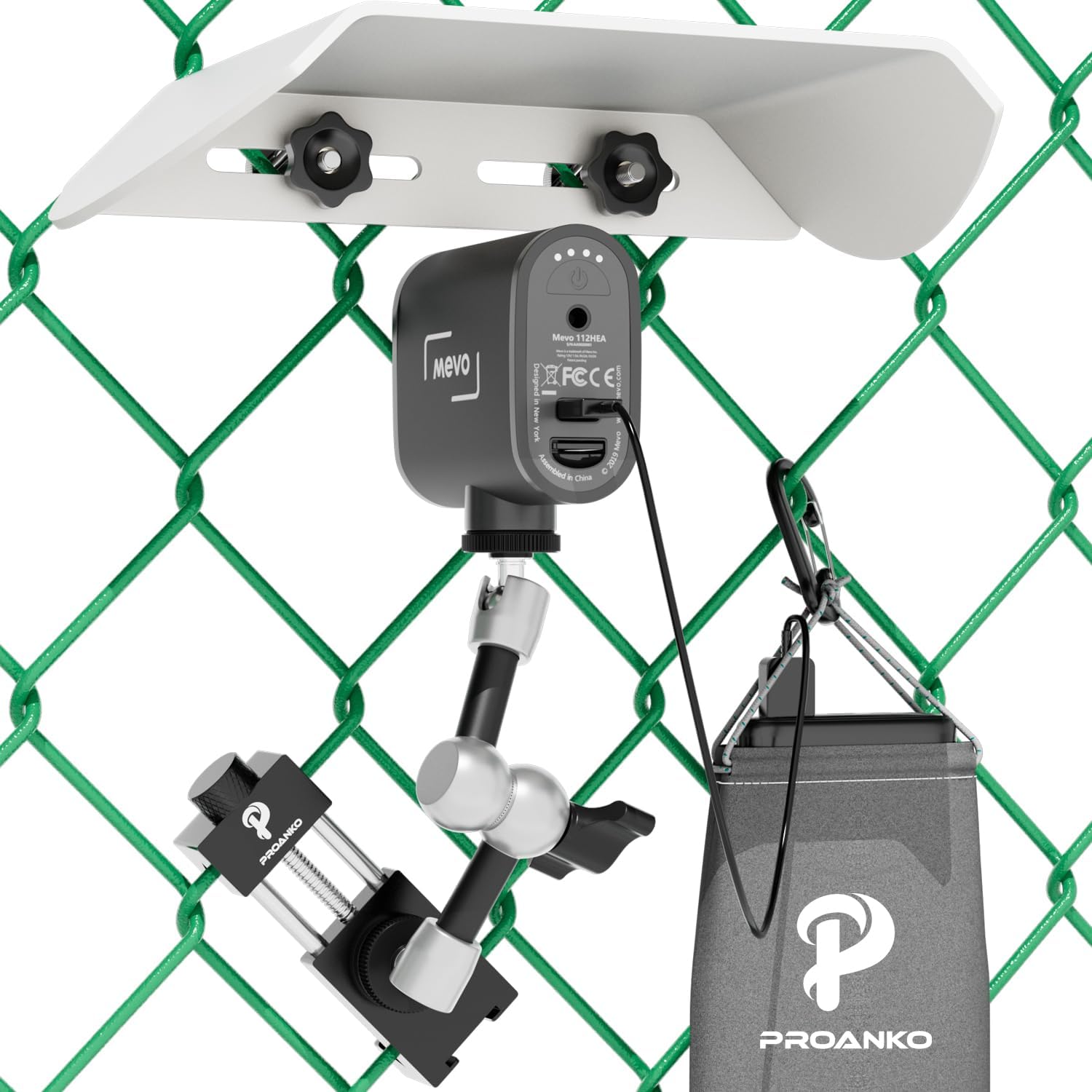 Fence Mount for Mevo Start and GoPro - Durable and Portable Kit