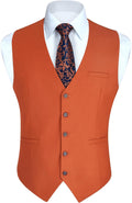 Mens Cotton Blend Slim-Regular Suit Vest for Business & Wedding