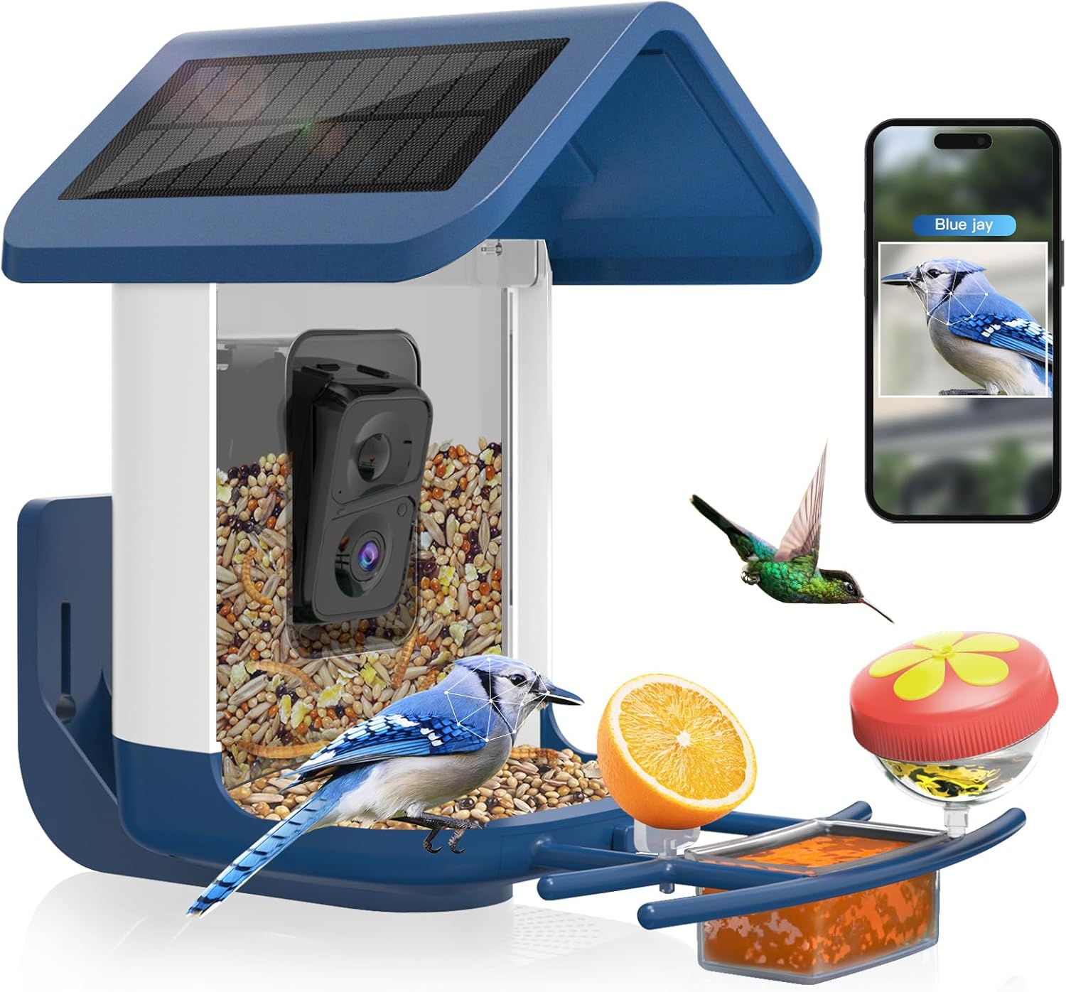 1080P HD Smart Bird Feeder with AI - Solar Powered