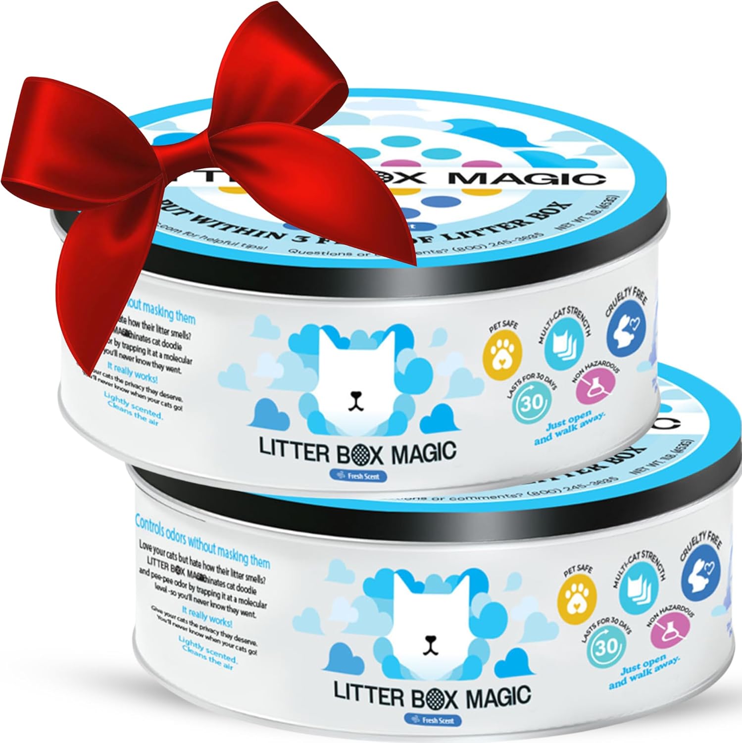 Cat Litter Deodorizer Jar for Effective Odor Control - 16 Oz