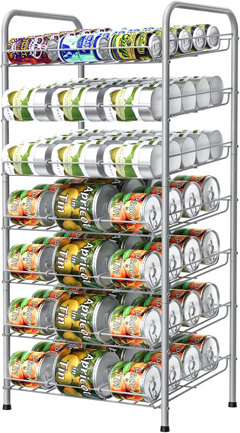 Vrisa Can Organizer for Pantry - 7-Tier Can Rack Dispenser