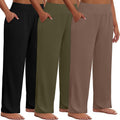 Plus Size Wide Leg Yoga Pants High Waist Sweatpants - 3 Pack Jewelry