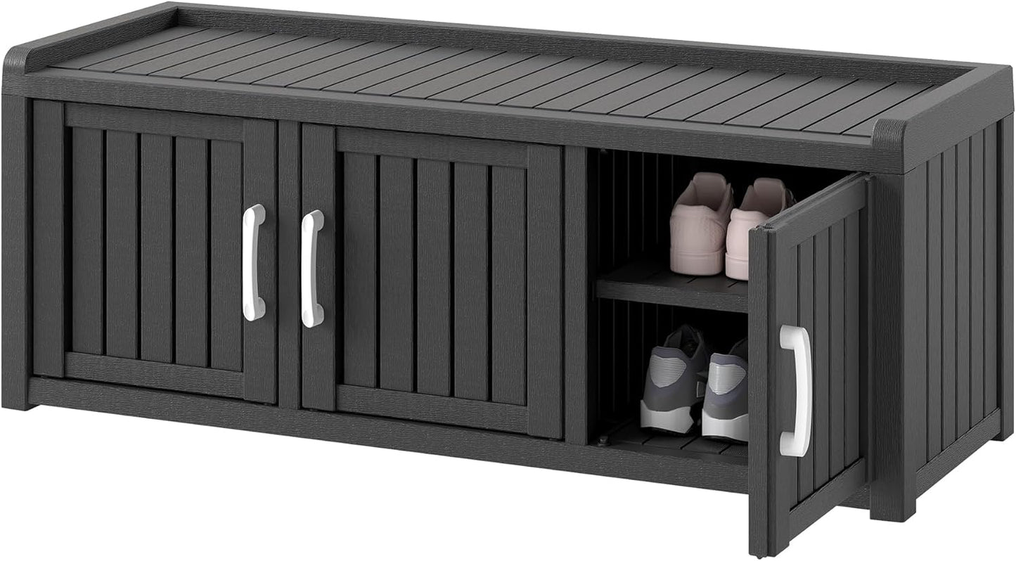 KAMABOKO Outdoor Shoe Storage Cabinet Waterproof and Stylish