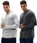 MIER Men's UPF 50+ Sun Protection Hoodie - Lightweight Sun Shirt skin