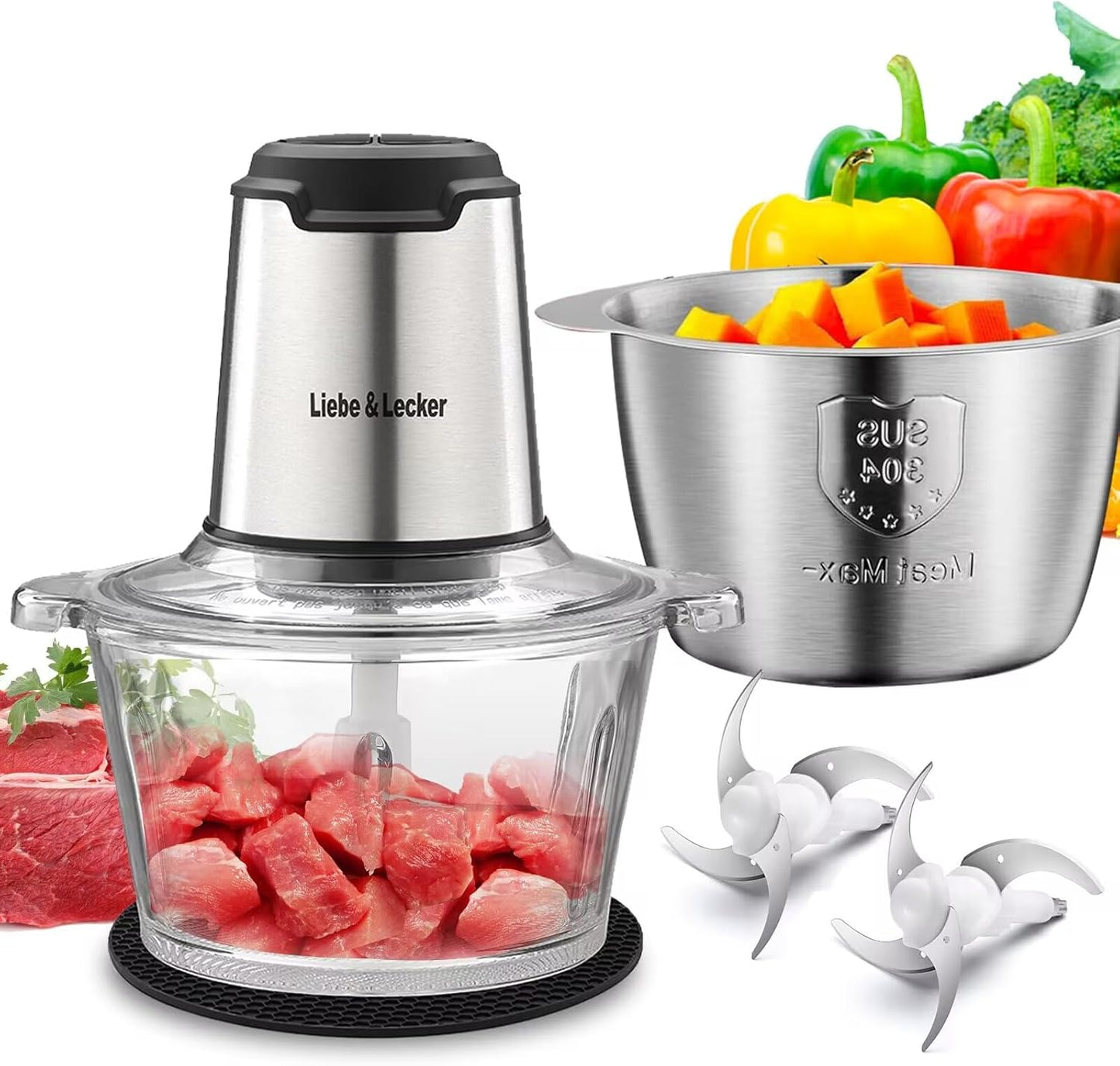 Efficient Food Processor and Meat Grinder for Quick Chopping