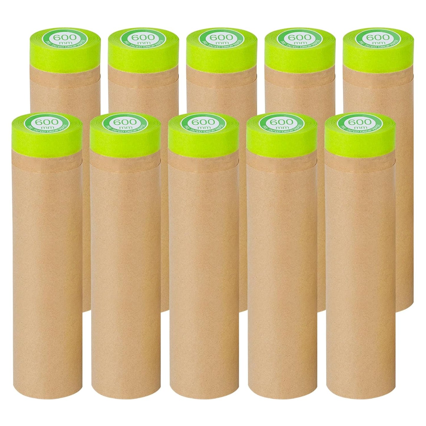 Pre-Taped Masking Paper for Painting - 24in x 50ft Rolls