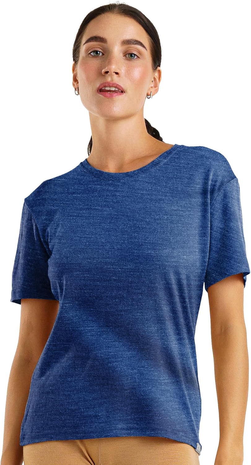 Merino Wool Base Layer Women Short Sleeve Tee for Comfort