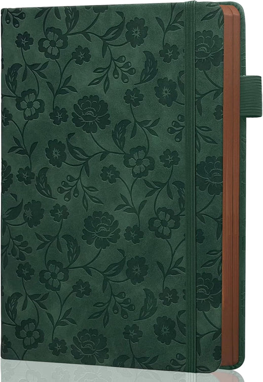 Floral Embossed Leather Journal - Stylish & Durable!