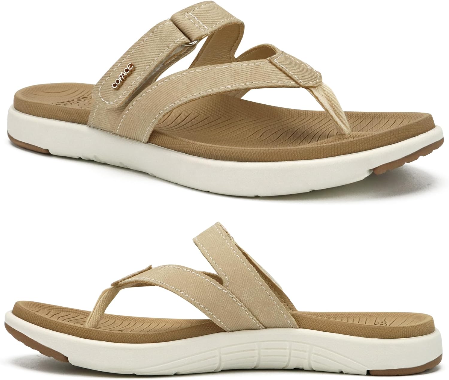 Womens Fashion Orthotic Flip Flops with Arch Support for Comfort
