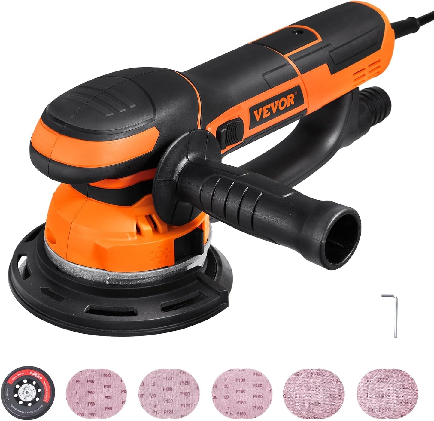 VEVOR 6-Inch Random Orbital Sander for Efficient Sanding Tasks