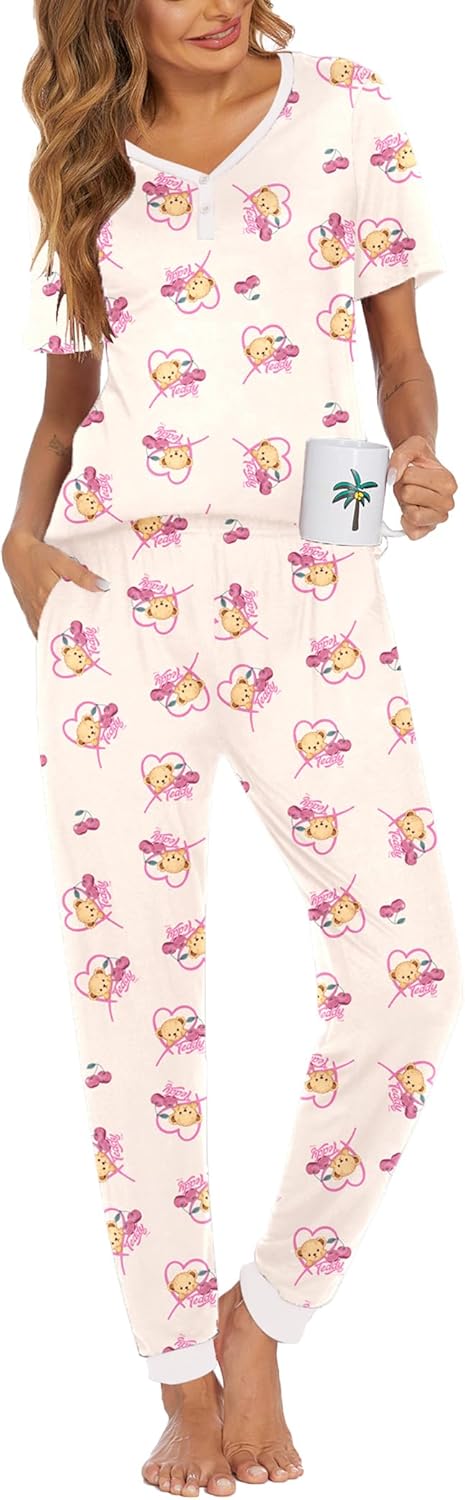 Ekouaer Pajamas for Women Set - Soft 2 Piece Lounge Set