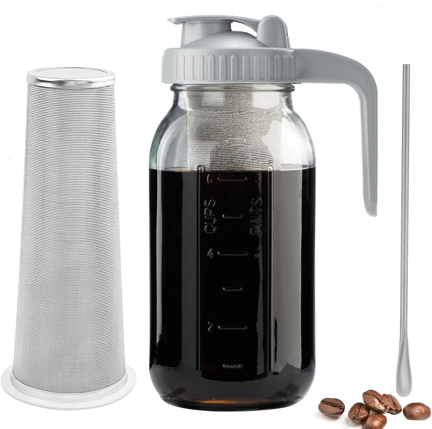 Stainless Steel Filter Cold Brew Maker - 64oz