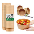 80 Pcs 30 Oz Large Paper Bowls for Hot/Cold Food Supplies