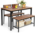 Giantex Dining Table Set for 4 - Space-Saving 43in Kitchen Set