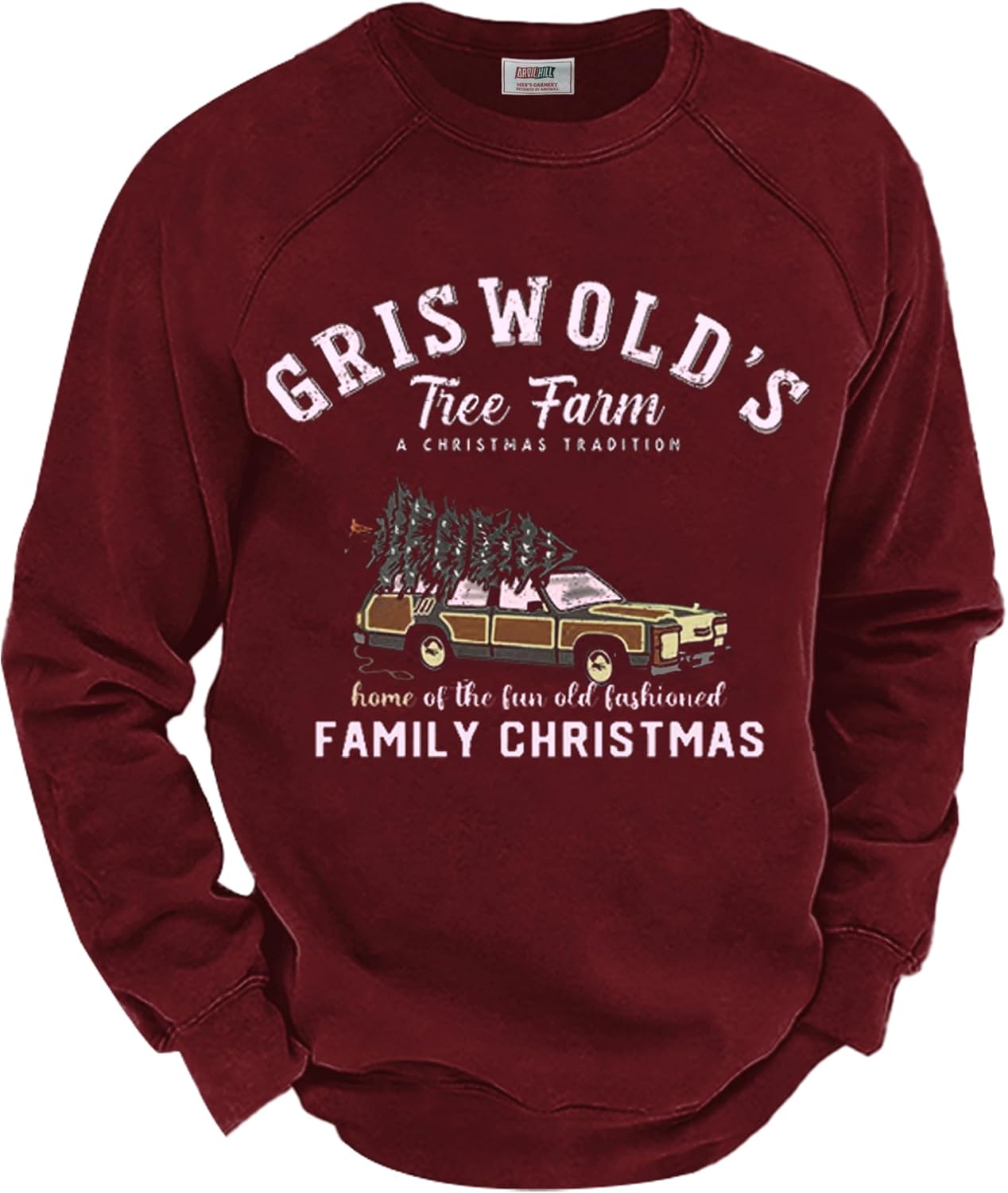Arvilhill Mens Fleece-Lined Christmas Sweatshirts for All