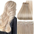 Full Shine Ash Blonde Clip in Hair Extensions 12 in - Lightweight