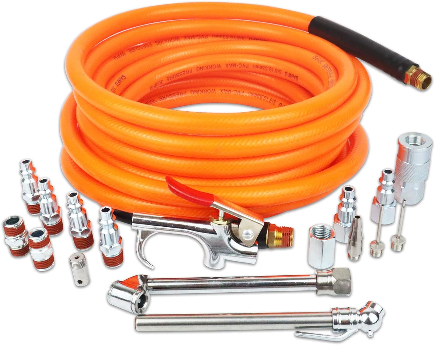 Ultimate Air Tool Kit with Durable Hose by Melprisu
