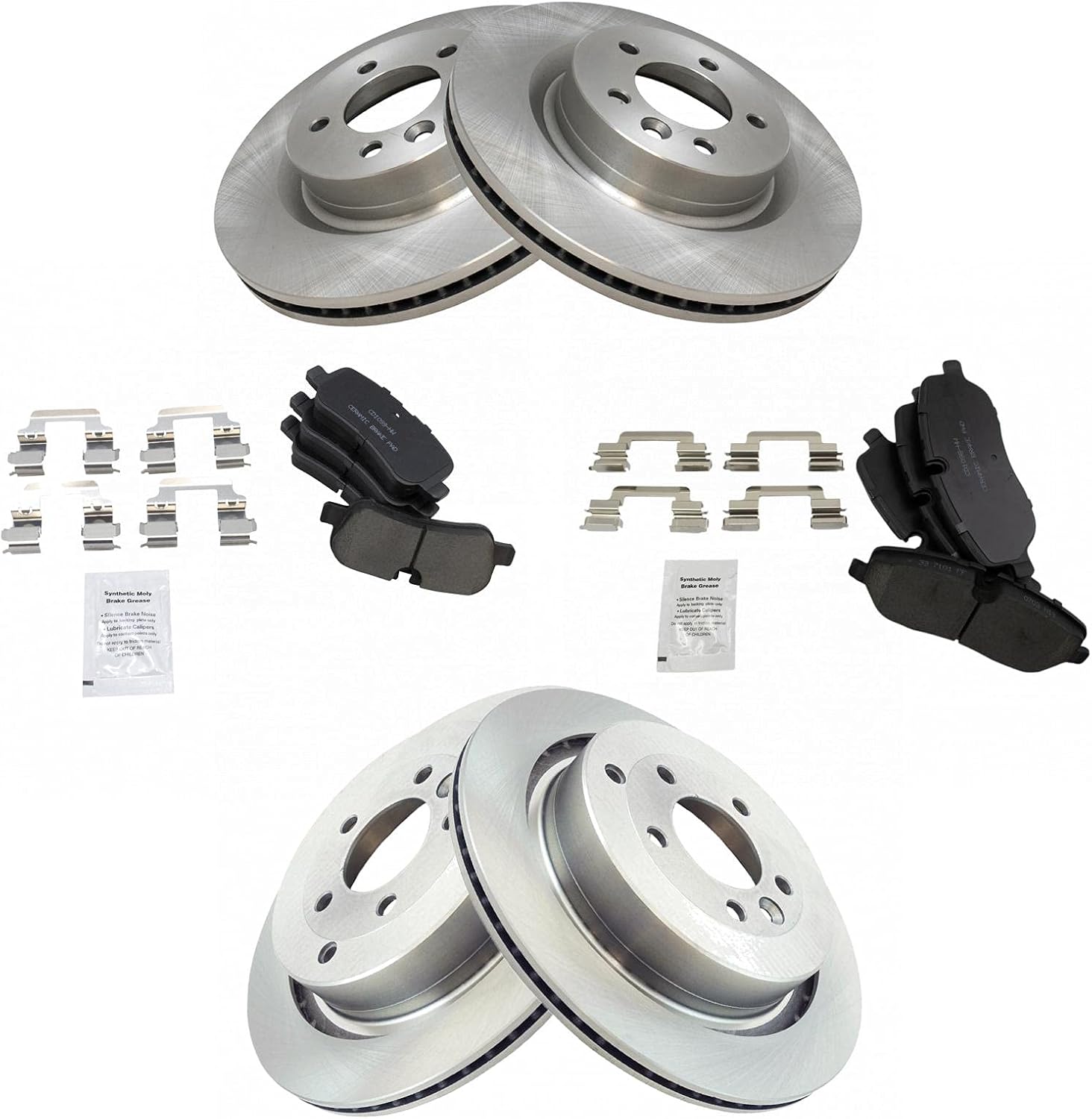 TRQ Brake Pad & Rotor Kit for Land Rover LR3 & Range Rover Sport