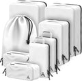 8-Piece Deluxe Compression Packing Cubes Travel - Double Capacity