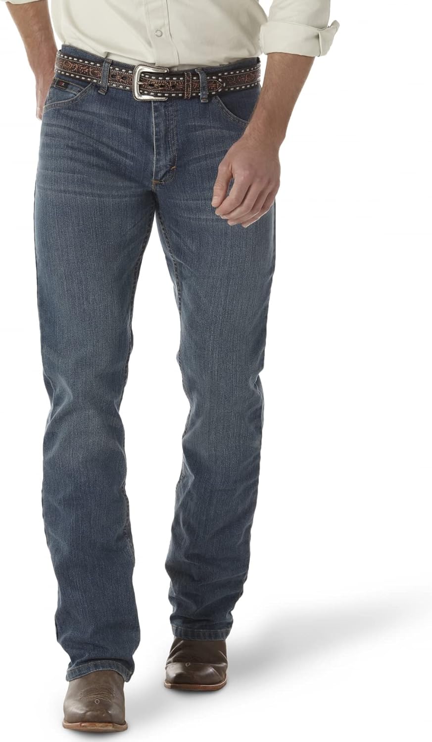 Wrangler Mens Retro Slim Fit Straight Leg Jean for Comfort