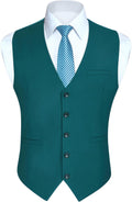 HISDERN Vest 101 Mens Slim Fit Suit Vest Waistcoat - Versatile Formal