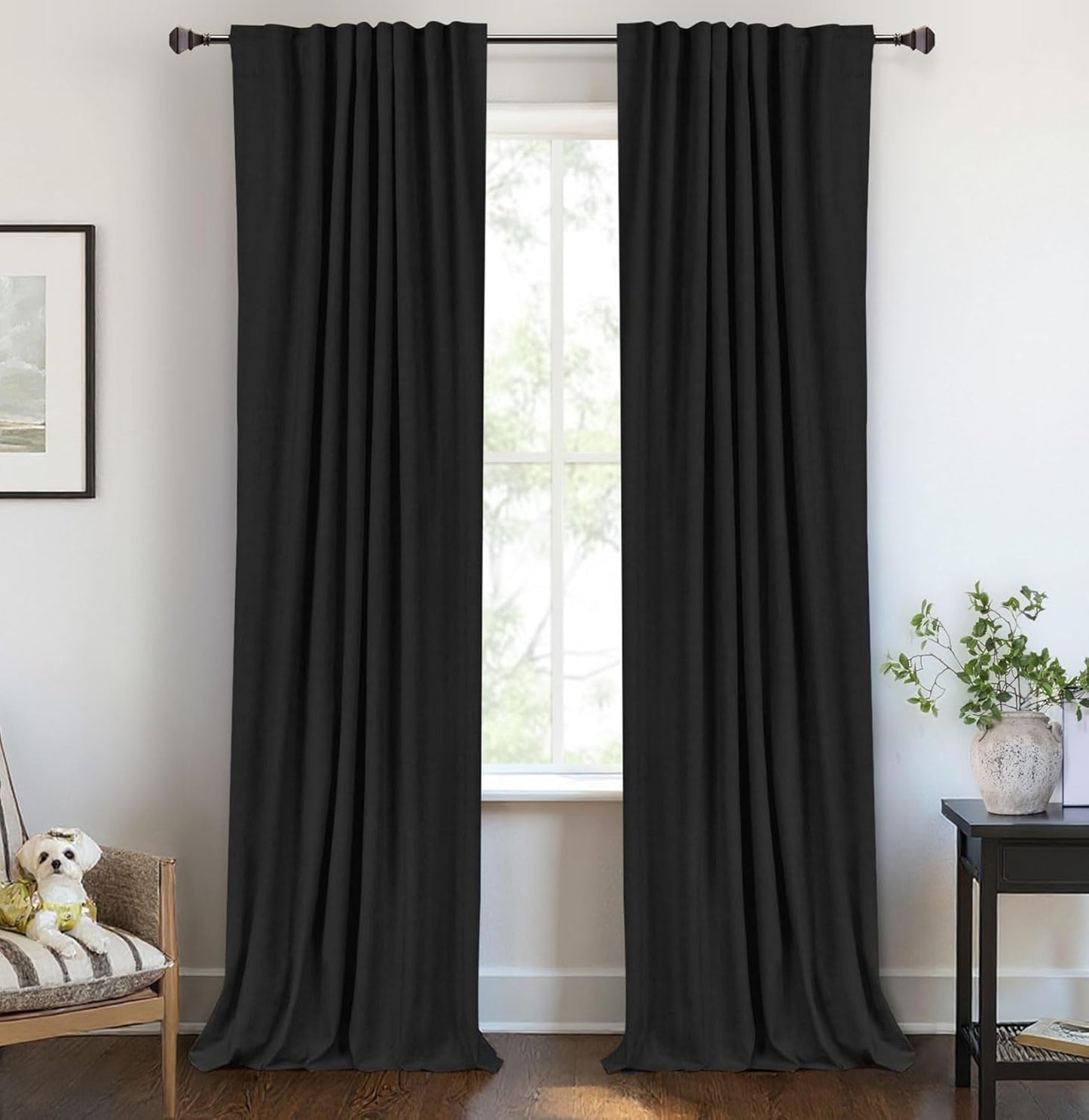100% Blackout Curtains for Bedroom and Living Room 90 in Long