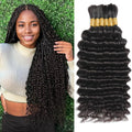 Human Braiding Hair for Boho Braids 150g 14 in 6 Bundles - Deep Wave