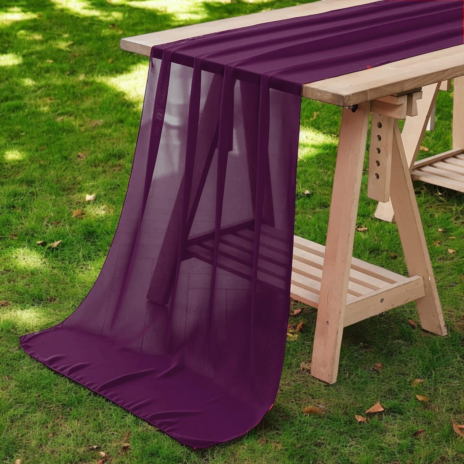 Chiffon Table Runner 14ft Pack of 25 for Rustic Weddings