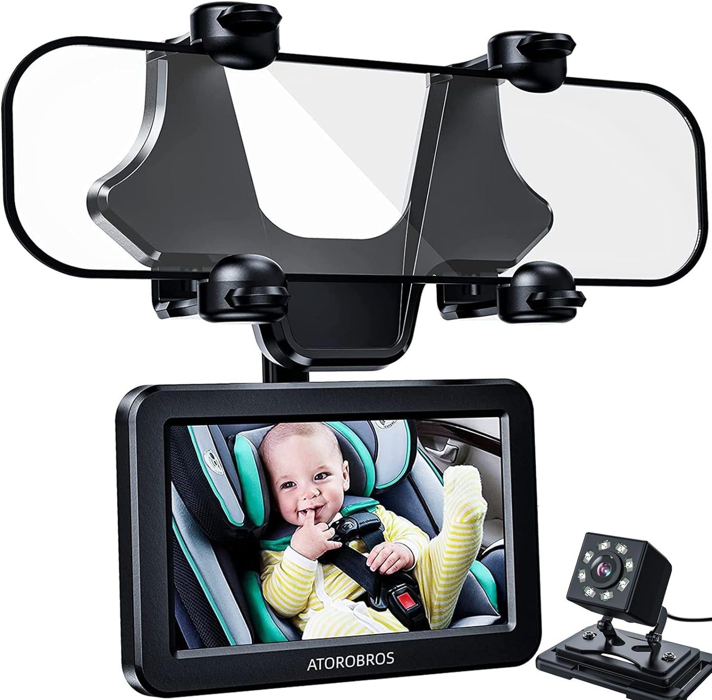 ATOROBROS Baby Car Mirror - Safe Rear-Facing View