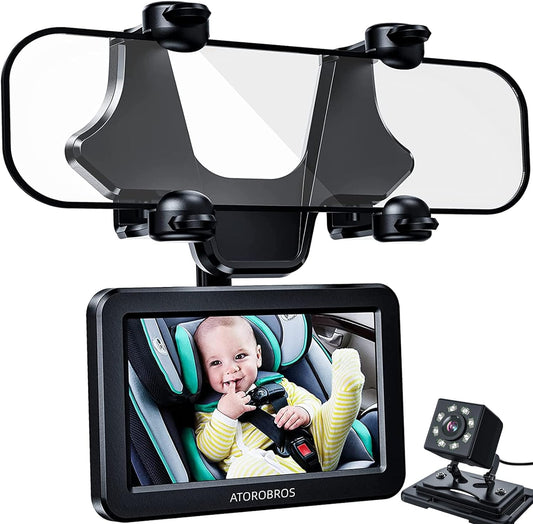 ATOROBROS Baby Car Mirror - Safe Rear-Facing View