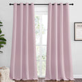 NICETOWN Baby Pink Blackout Curtains for Living Room 90 in
