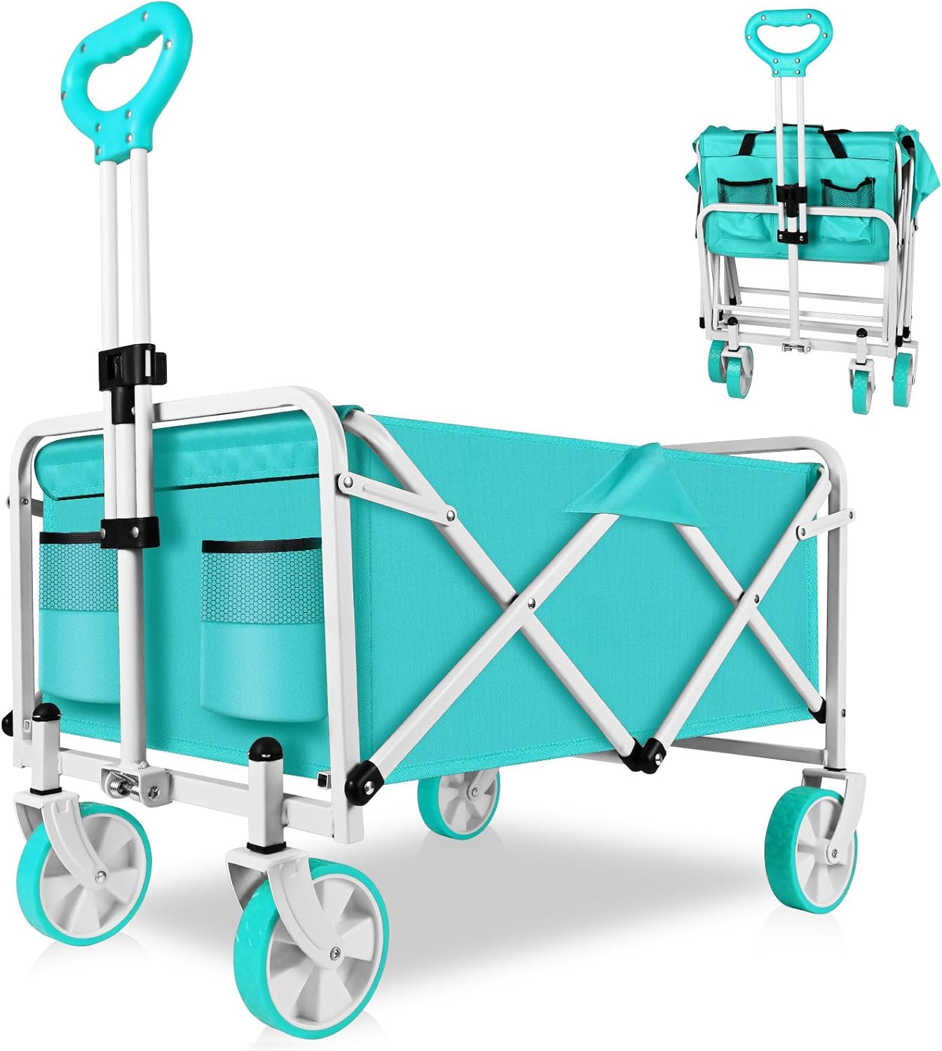 Large Capacity All-Terrain Folding Wagon - Green