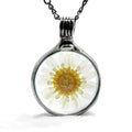 Real Daisy Necklace for Women - Artisan Crafted Pressed Flower Jewelry