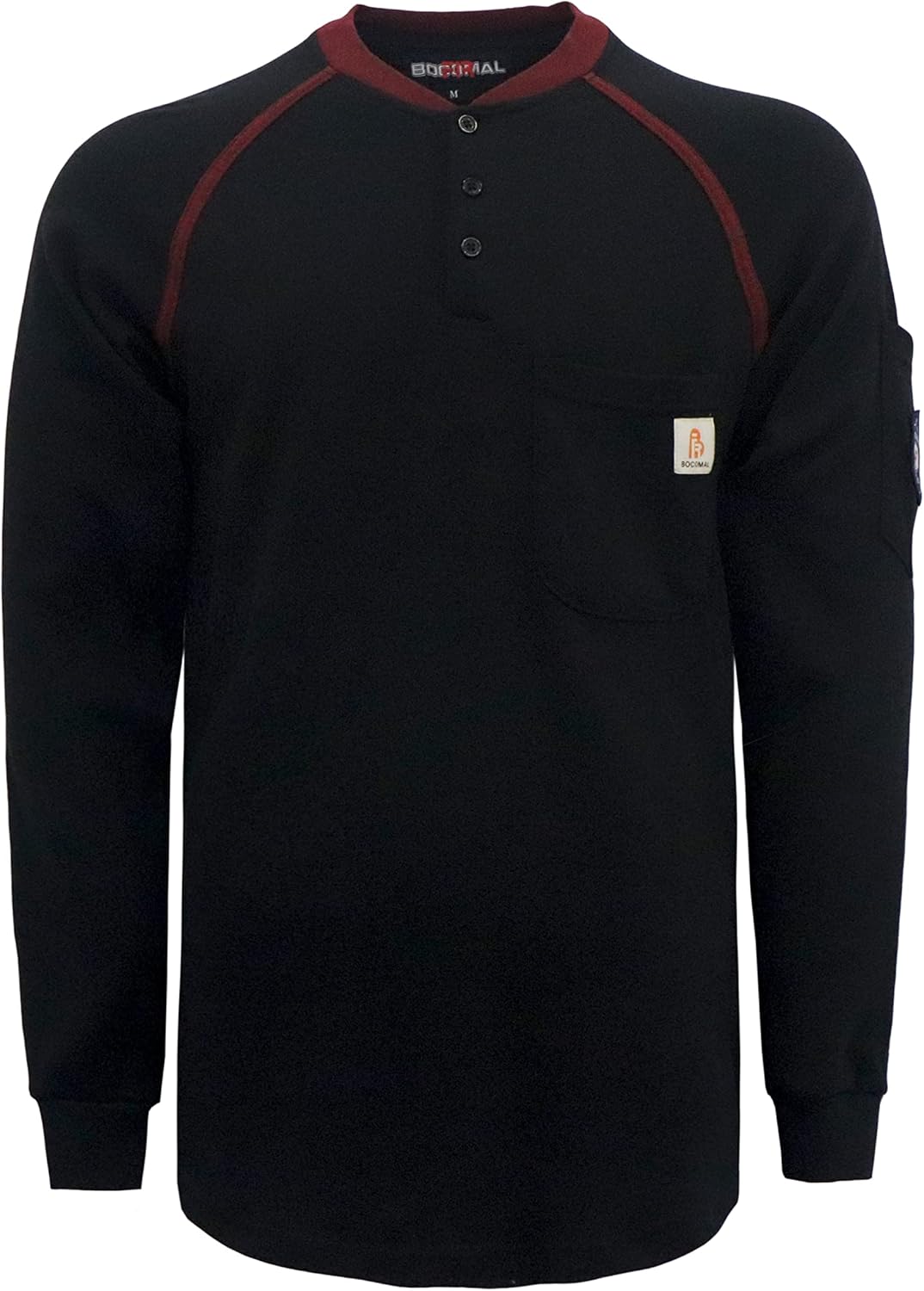 BOCOMAL FR Shirts Flame Resistant Henley for Safety and Comfort