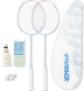Badminton Racket Set 2 Carbon Fiber Rackets with Bag - Outdoor 4U